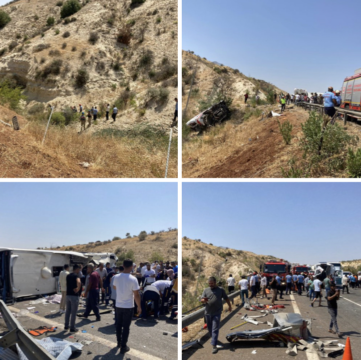 Katliam gibi kaza: 16 ölü, 22 yaralı   