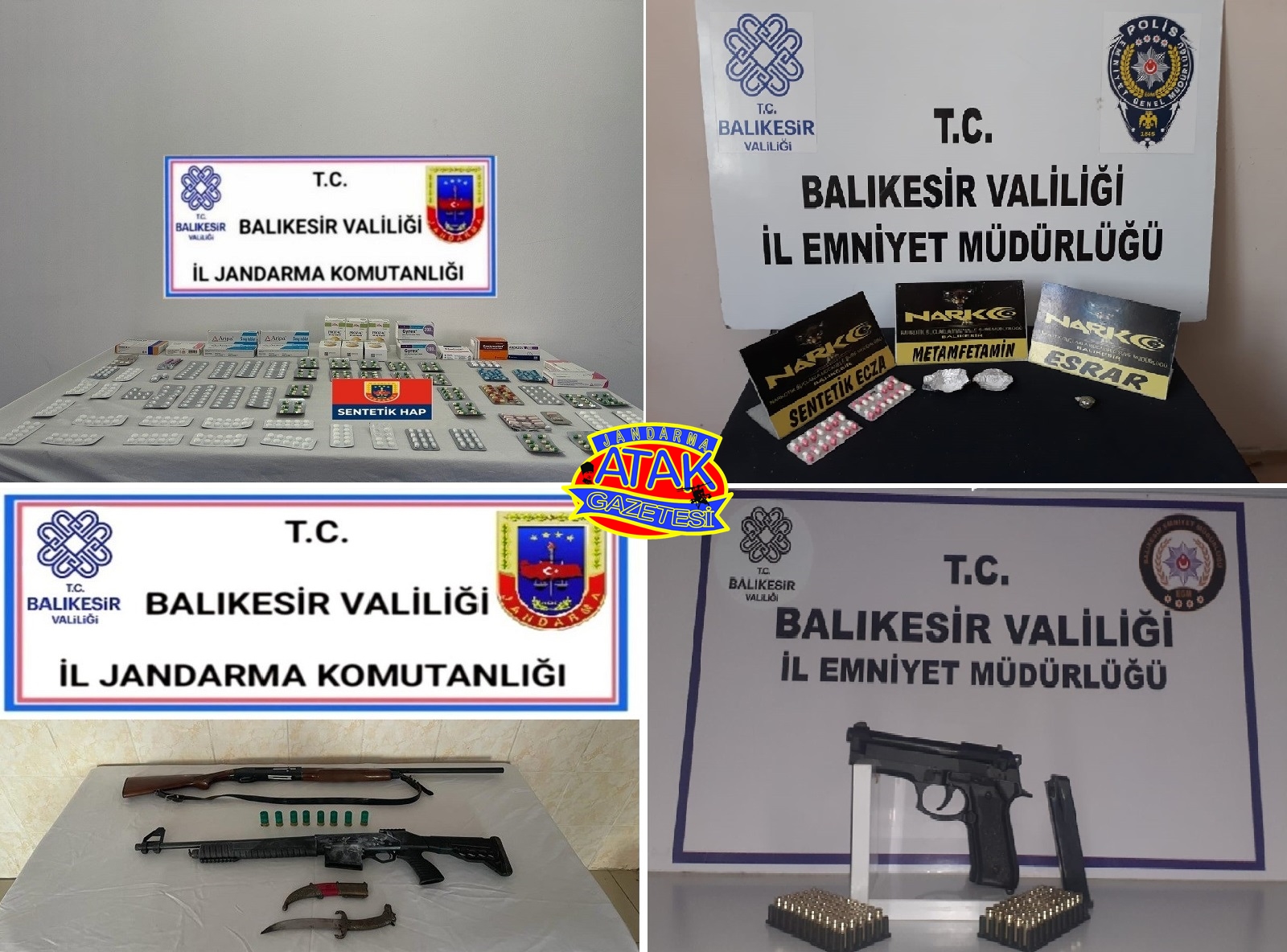 Balıkesir'de polis ve jandarmadan huzur operasyonlarında 63 gözaltı
