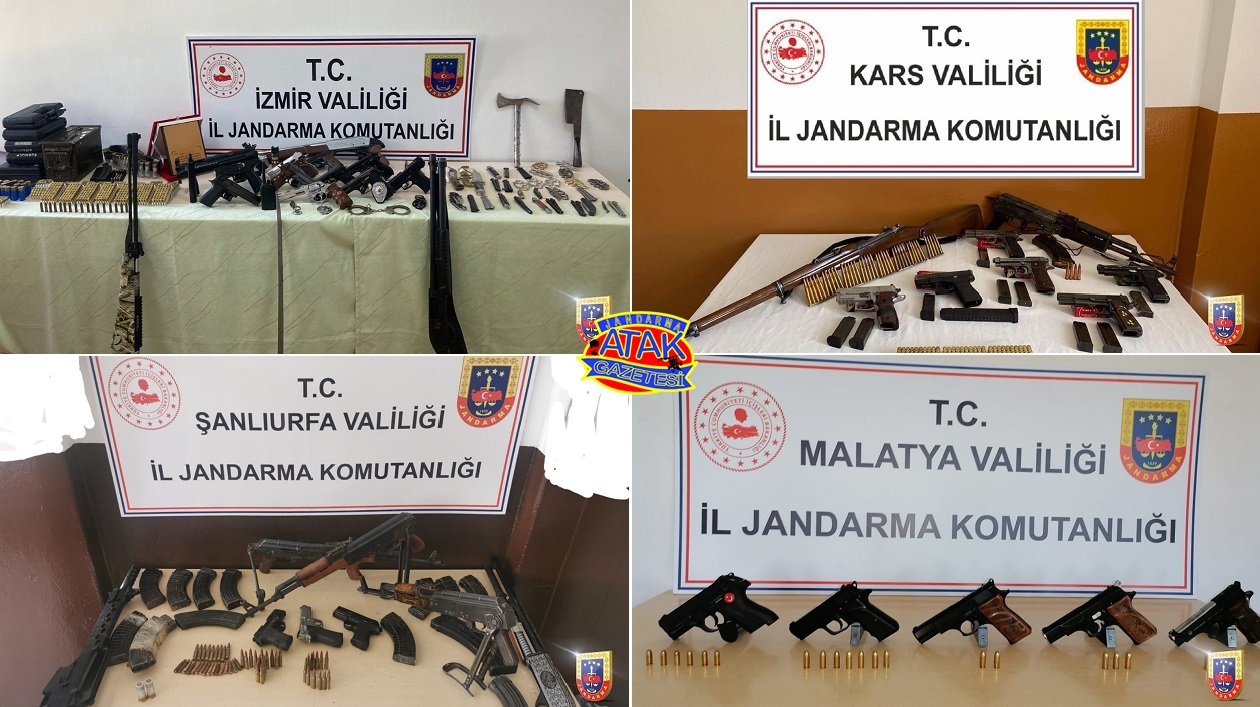 Jandarma’dan 4 ilde silah ve mühimmat kaçakçılığı operasyonu