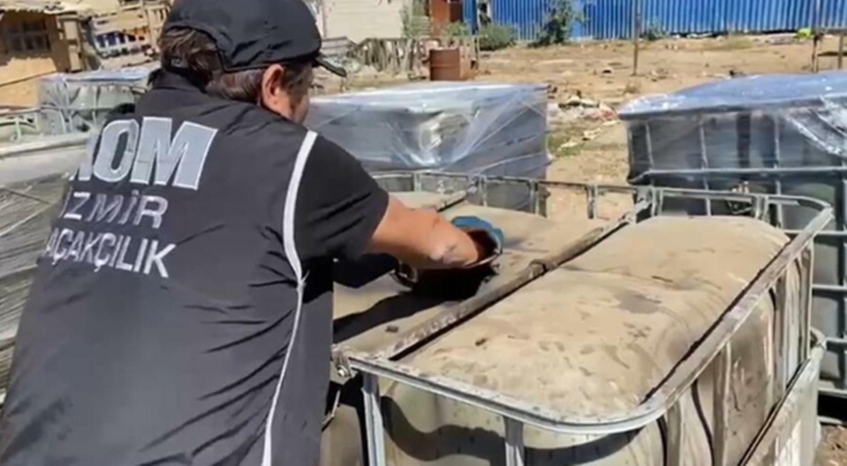 İzmir'de KOM şube 38 ton karışımlı akaryakıt ele geçirdi