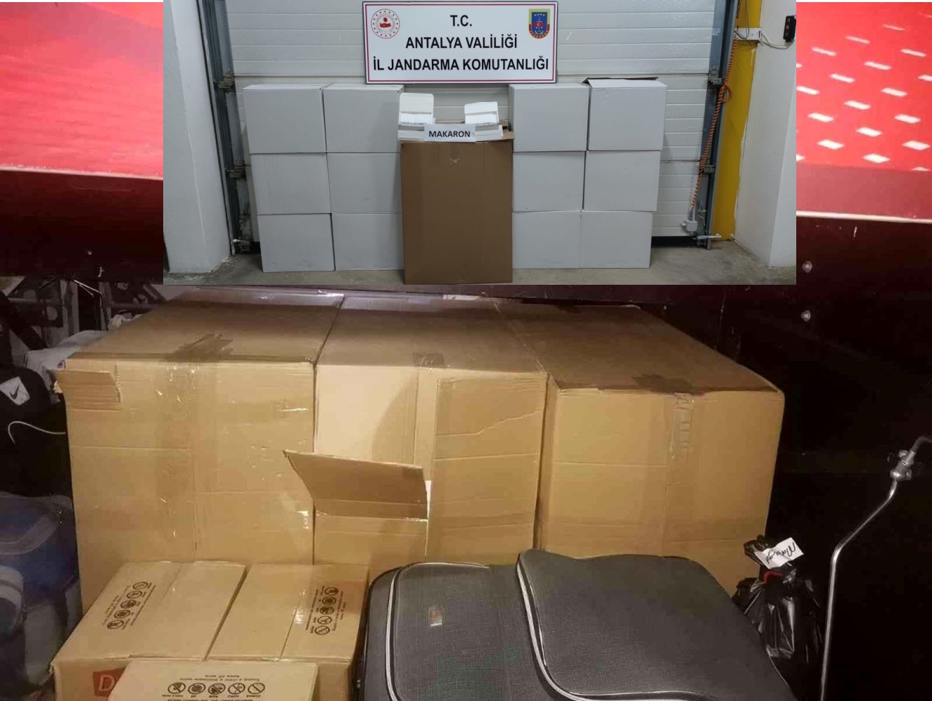 Antalya'da 150 bin adet makaron ele geçirildi 