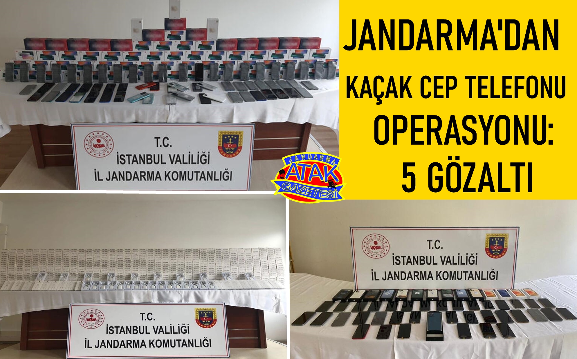 Jandarma’dan kaçak cep telefonu operasyonu: 5 gözaltı