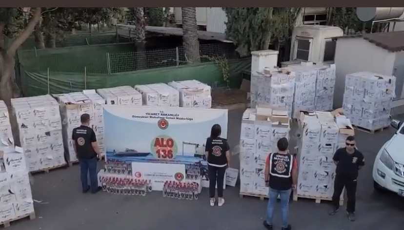 Mersin’de 86 Bin 245 şişe kaçak alkollü içkiye el konuldu