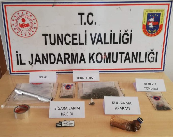 Tunceli'de uyuşturucu operasyonu