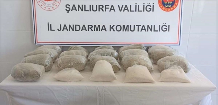 Şanlıurfa'da 20 kilo 500 uyuşturucu ele geçirildi